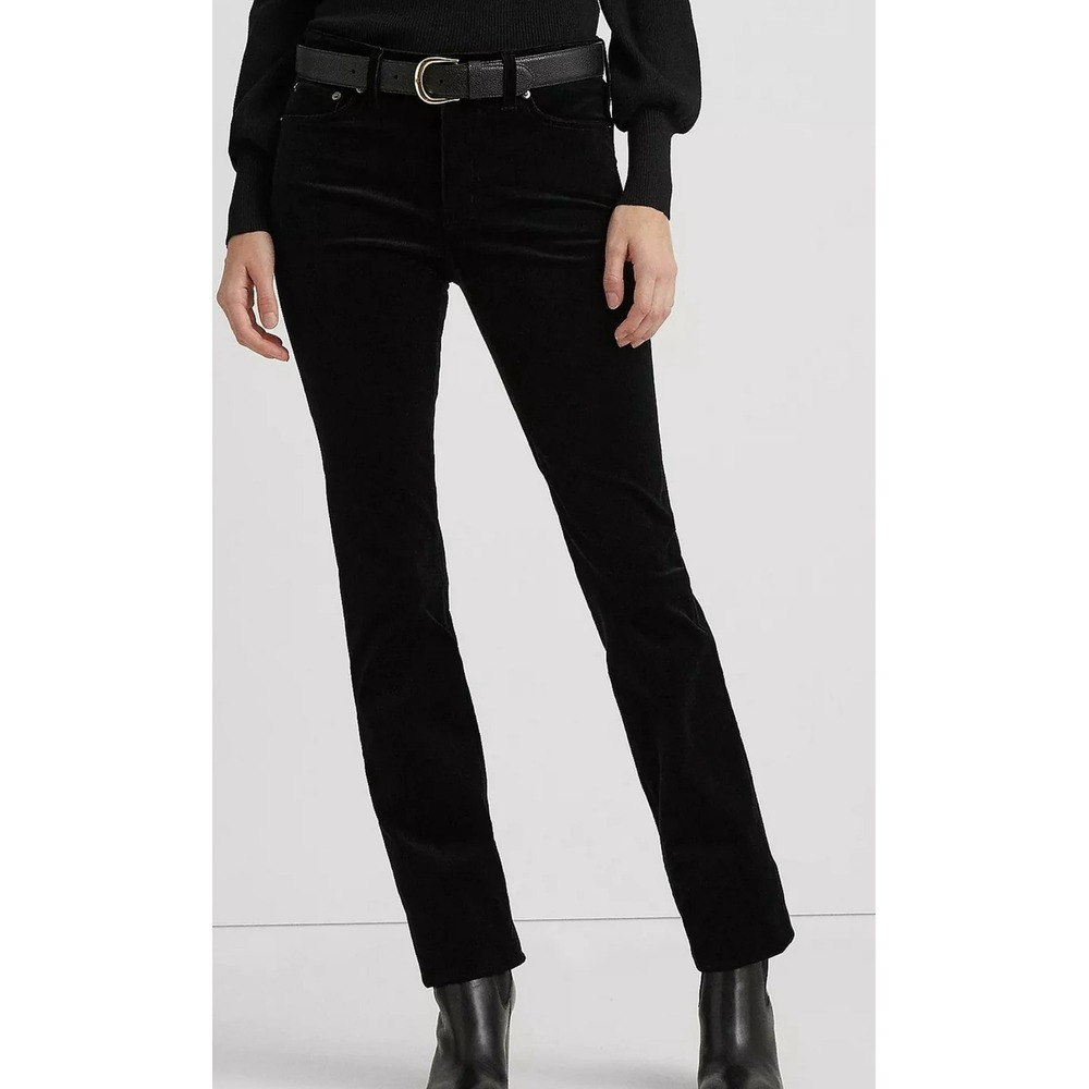 LAUREN Ralph Lauren Black‎ Corduroy Pants - Size 14 - Premier Straight Leg